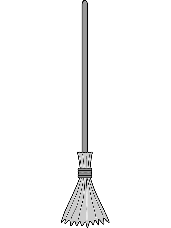 Grey Broom Clipart Transparent