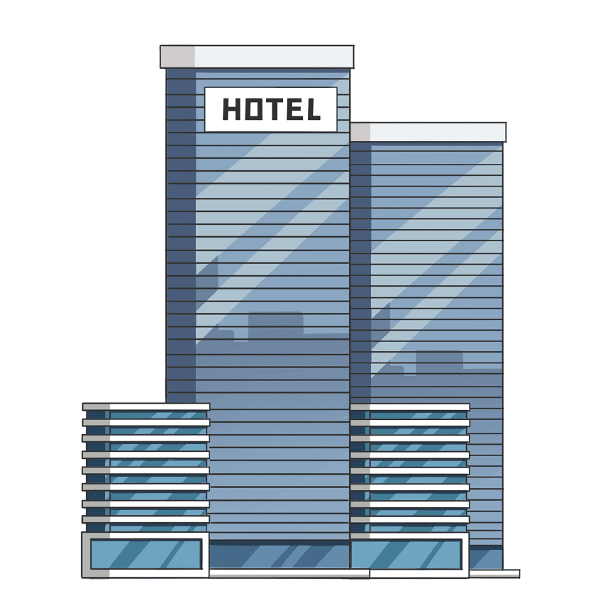 Hotel Building Clipart
