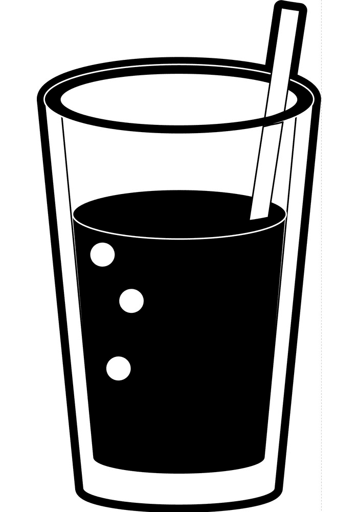 Juice Clipart Black and White