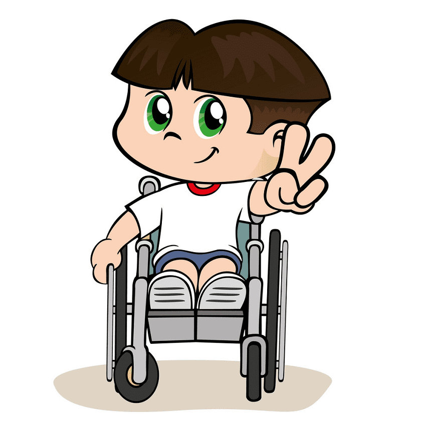 Kid in Wheelchair Clipart Picture