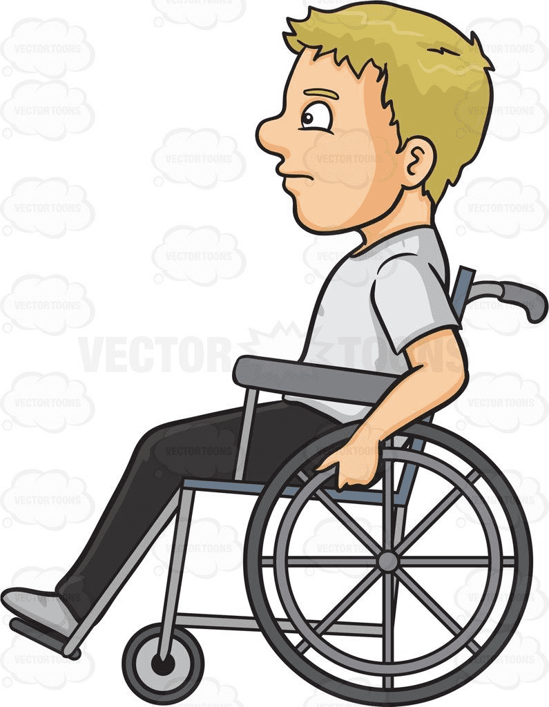 Man in Wheelchair Clipart