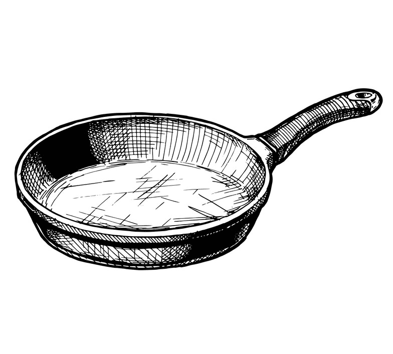 Pan Black and White Clipart