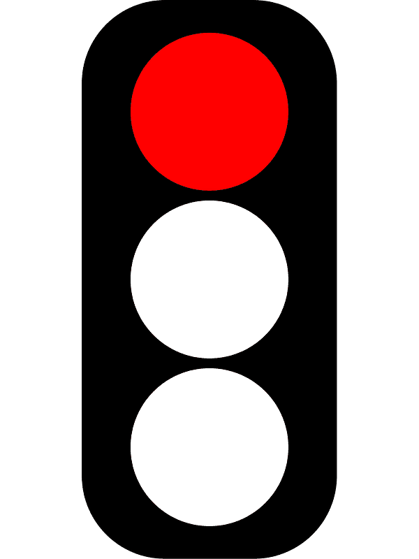 Red Traffic Light Clipart Transparent