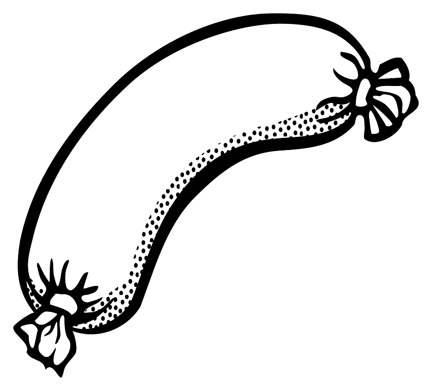 Sausage Clipart Black and White