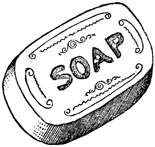 Soap Clipart Black and White