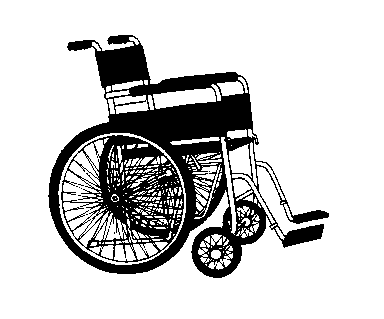 Wheelchair Clipart Black and White