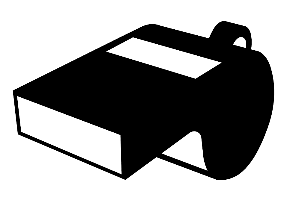 Whistle Black and White Clipart