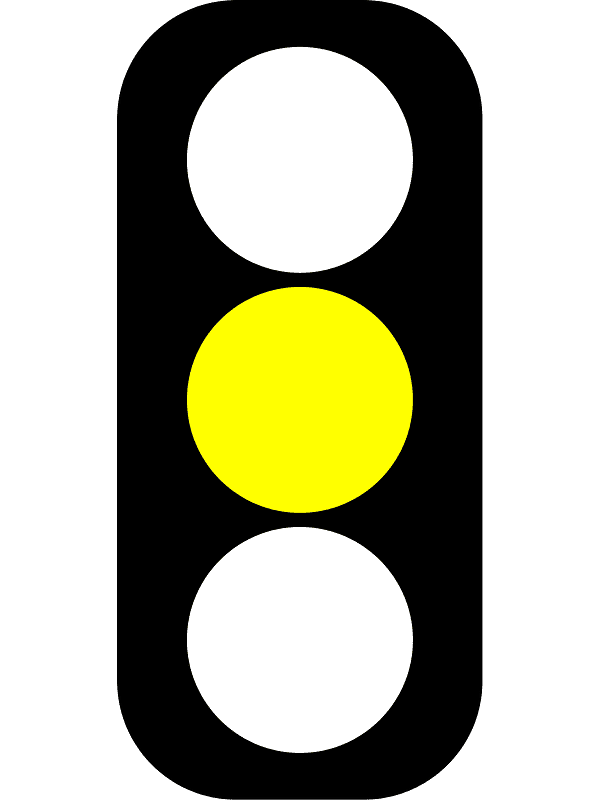 Yellow Traffic Light Clipart Transparent