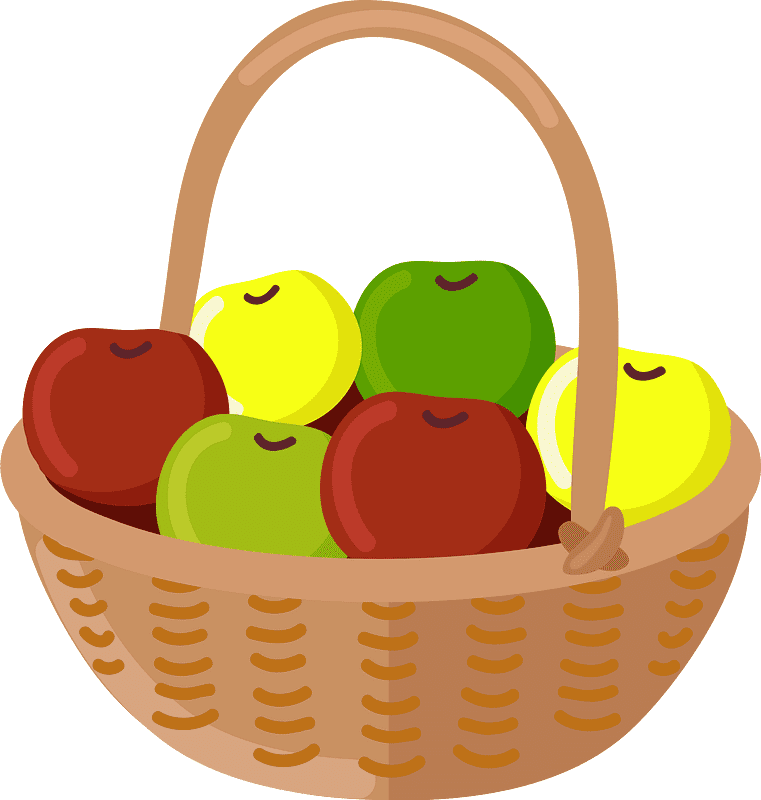 Apple Basket Clipart Free