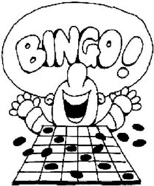 Bingo Clipart Black and White