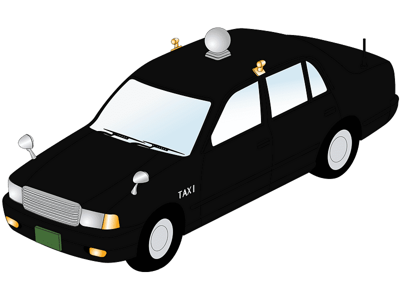 Black Taxi Clipart Transparent