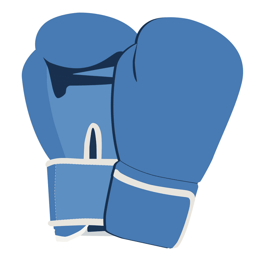 Blue Boxing Gloves Clipart