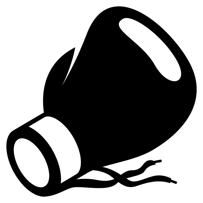 Boxing Glove Clipart Black and White