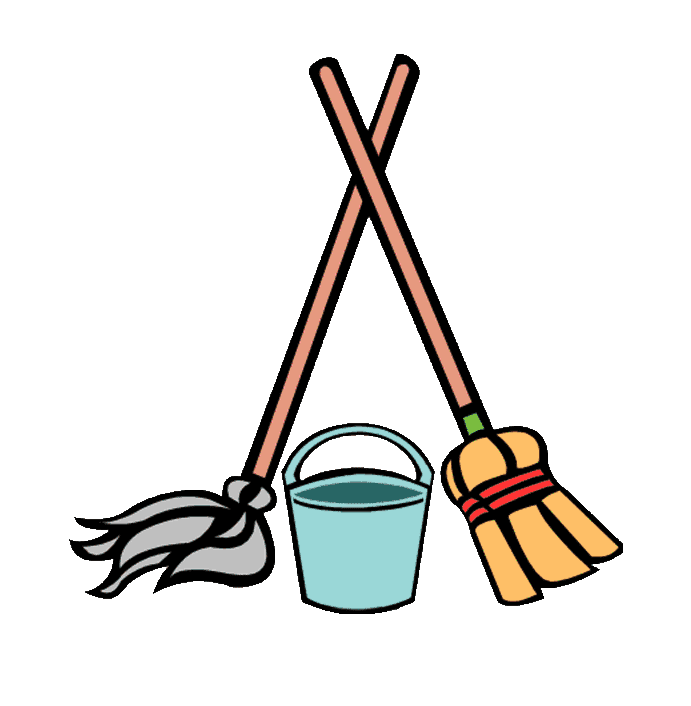 Broom and Mop Clipart