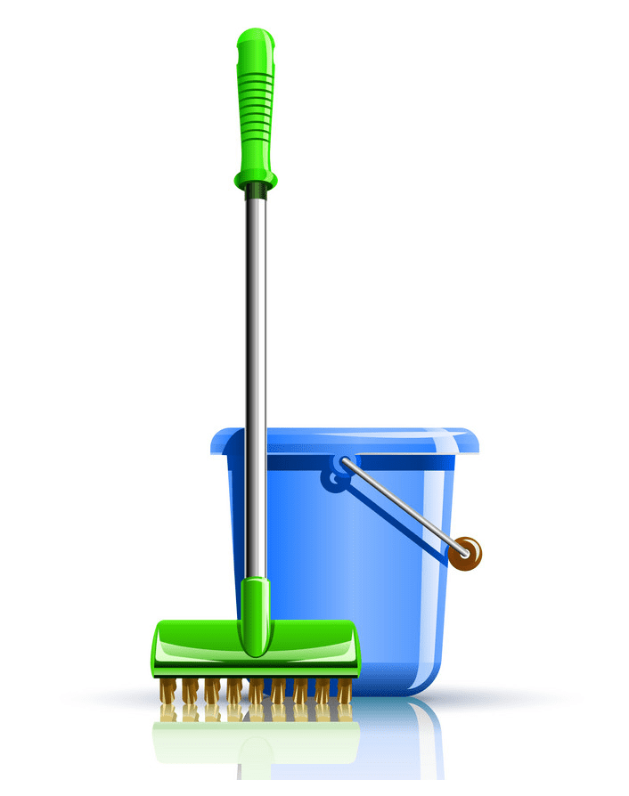 Bucket and Mop Clipart Free