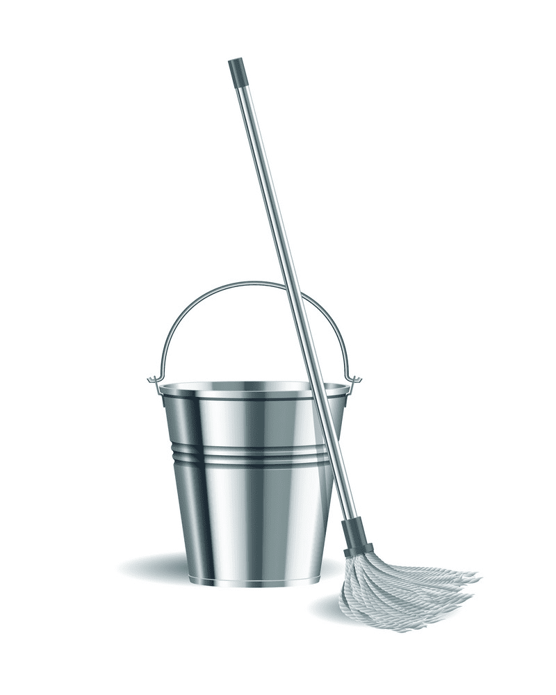 Bucket and Mop Clipart