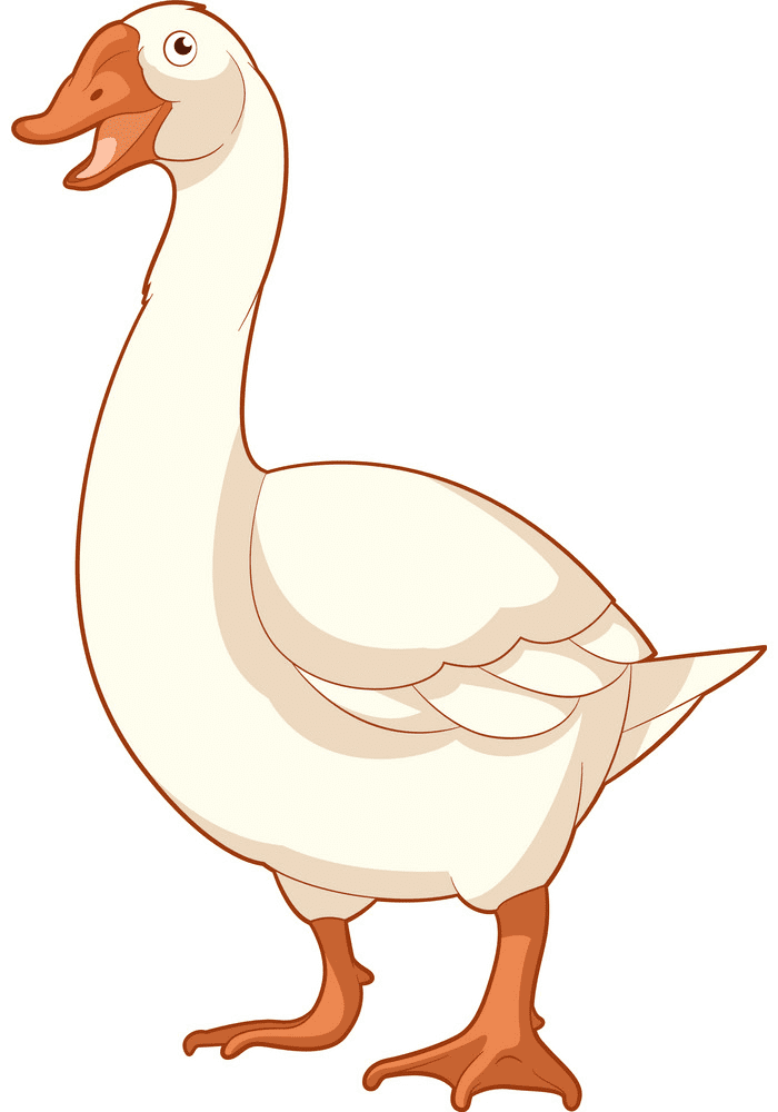 Cartoon Goose Clipart Image