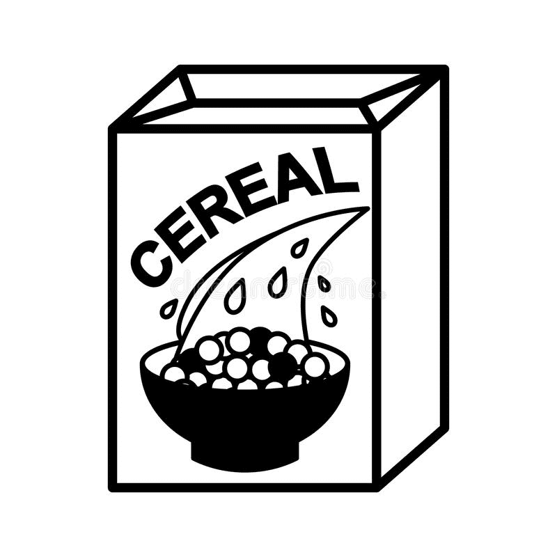 Cereal Box Clipart Black and White