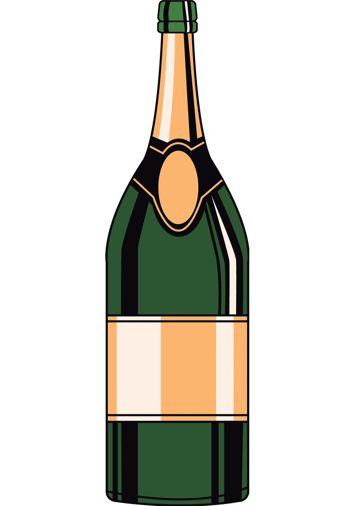 Champagne Bottle Clipart Image