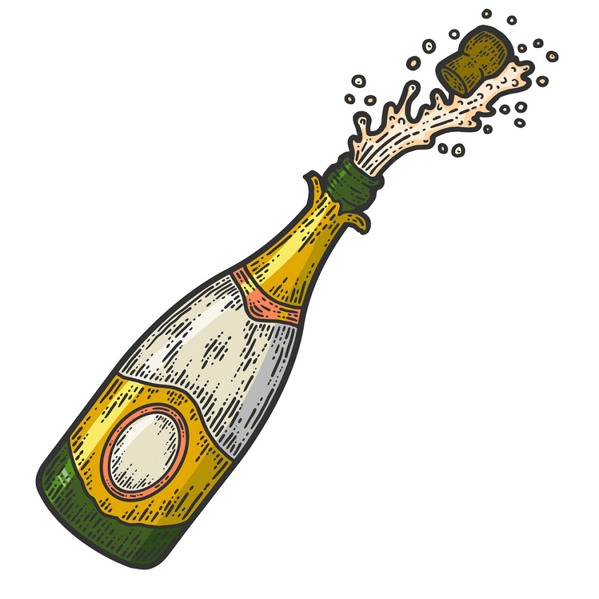 Champagne Bottle Clipart Png Image
