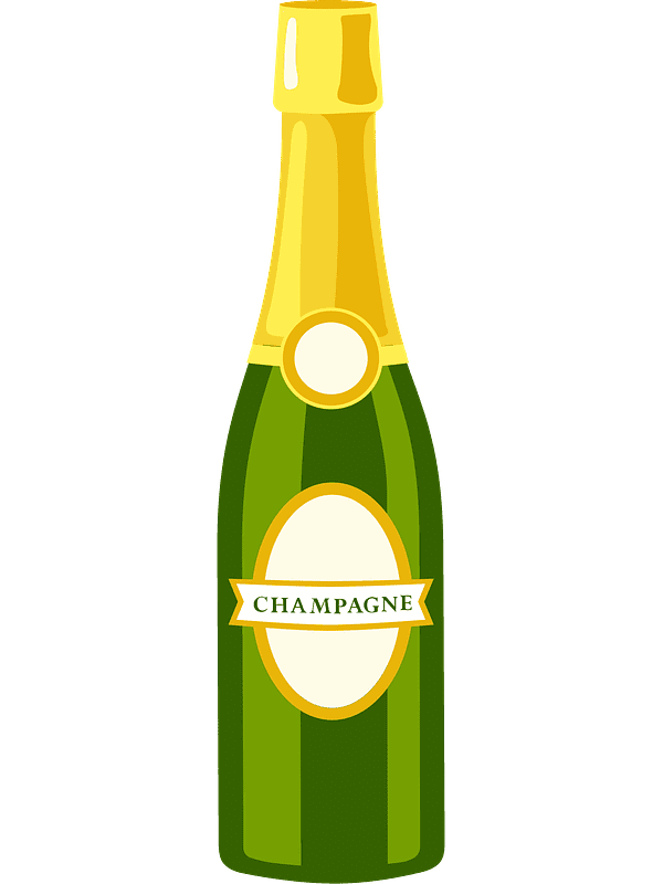 Champagne Bottle Clipart Transparent Background