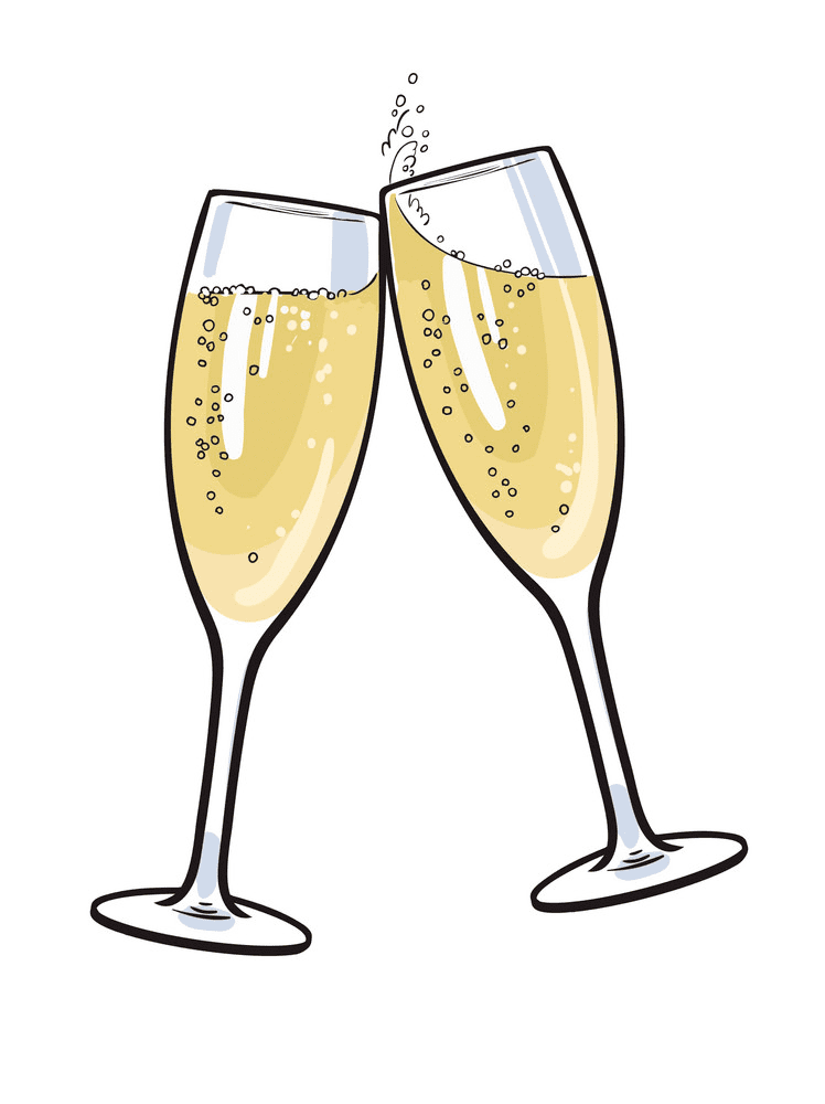 Champagne Glasses Clipart Image