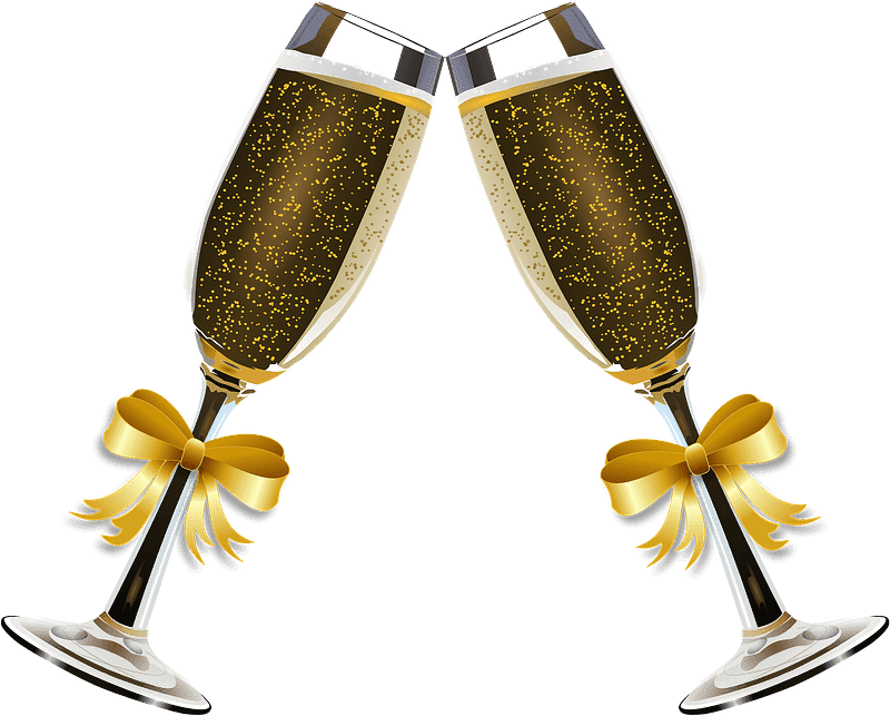 Champagne Glasses Clipart Transparent Background