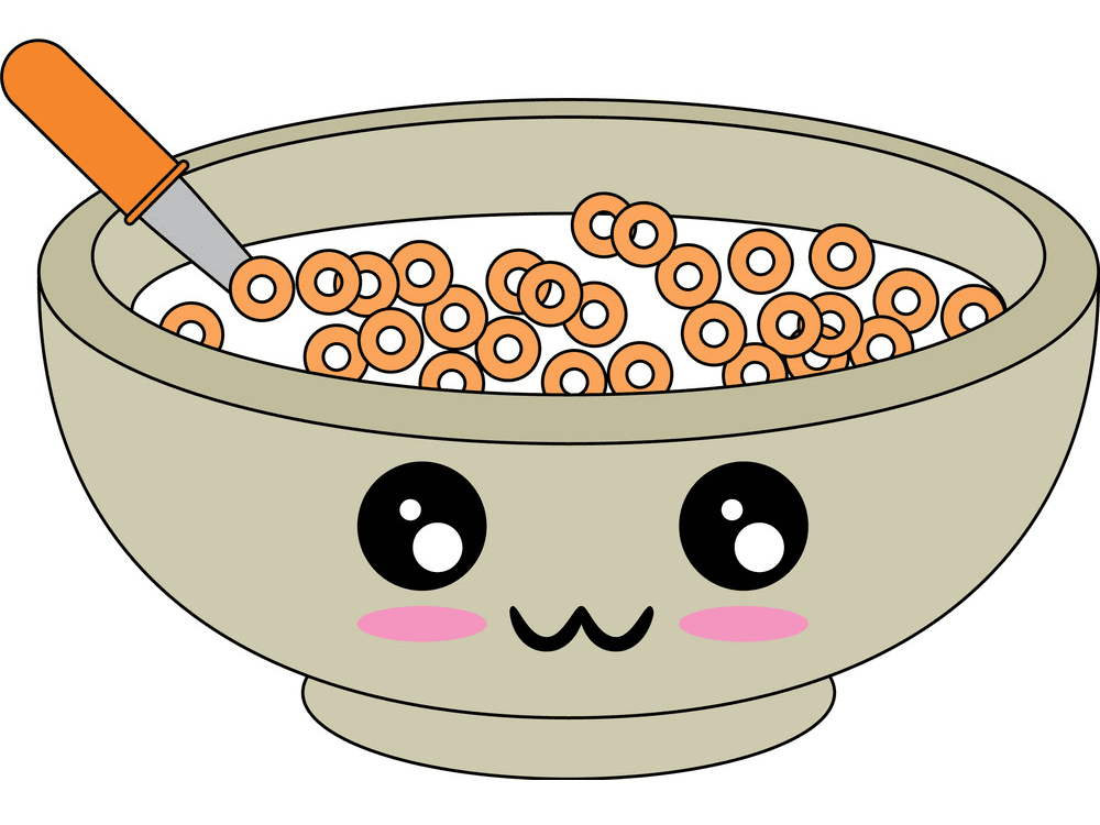 Cute Bowl of Cereal Clipart