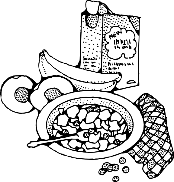 Download Cereal Clipart Black and White