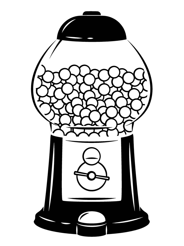 Download Gumball Machine Clipart Black and White