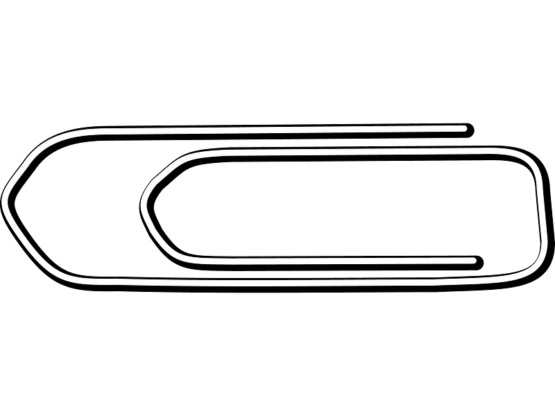 Download Paper Clip Clipart Black and White