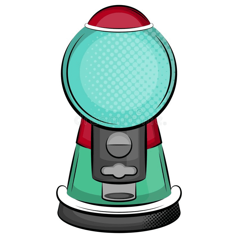 Empty Gumball Machine Clipart Image