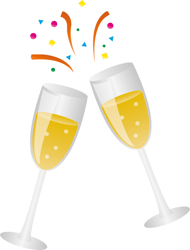 Free Champagne Glasses Clipart Transparent