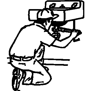 Free Plumber Clipart Black and White