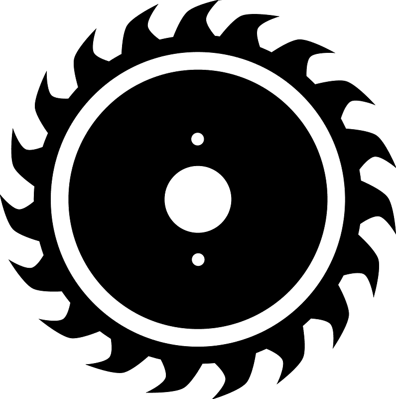 Free Saw Blade Clipart Black and White