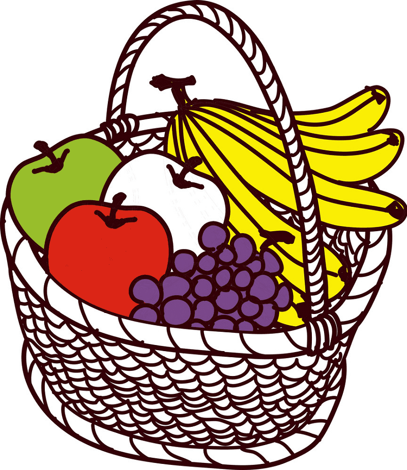 Fruit Basket Clipart Free