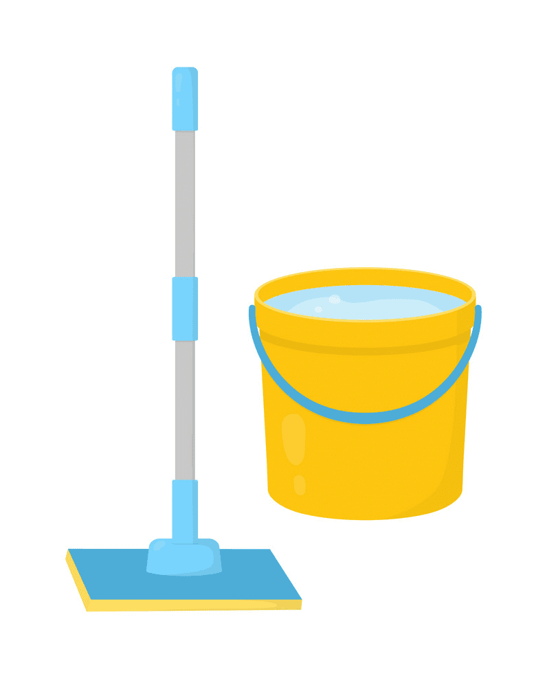 Mop and Bucket Clipart Images