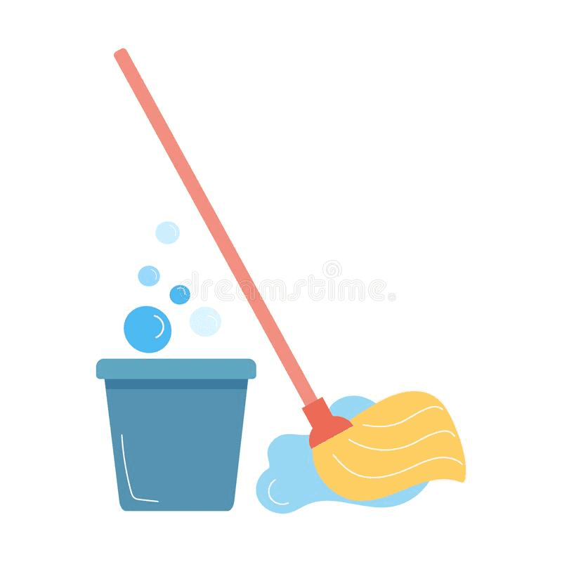Mop and Bucket Clipart Png Image