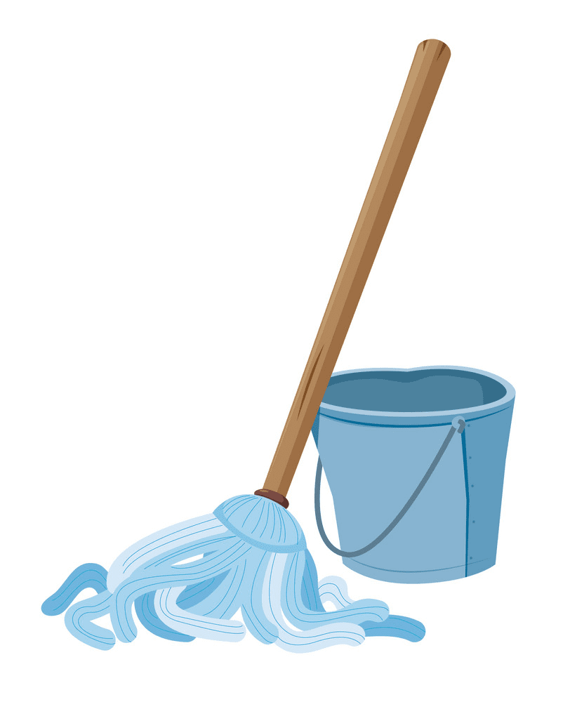 Mop and Bucket Clipart