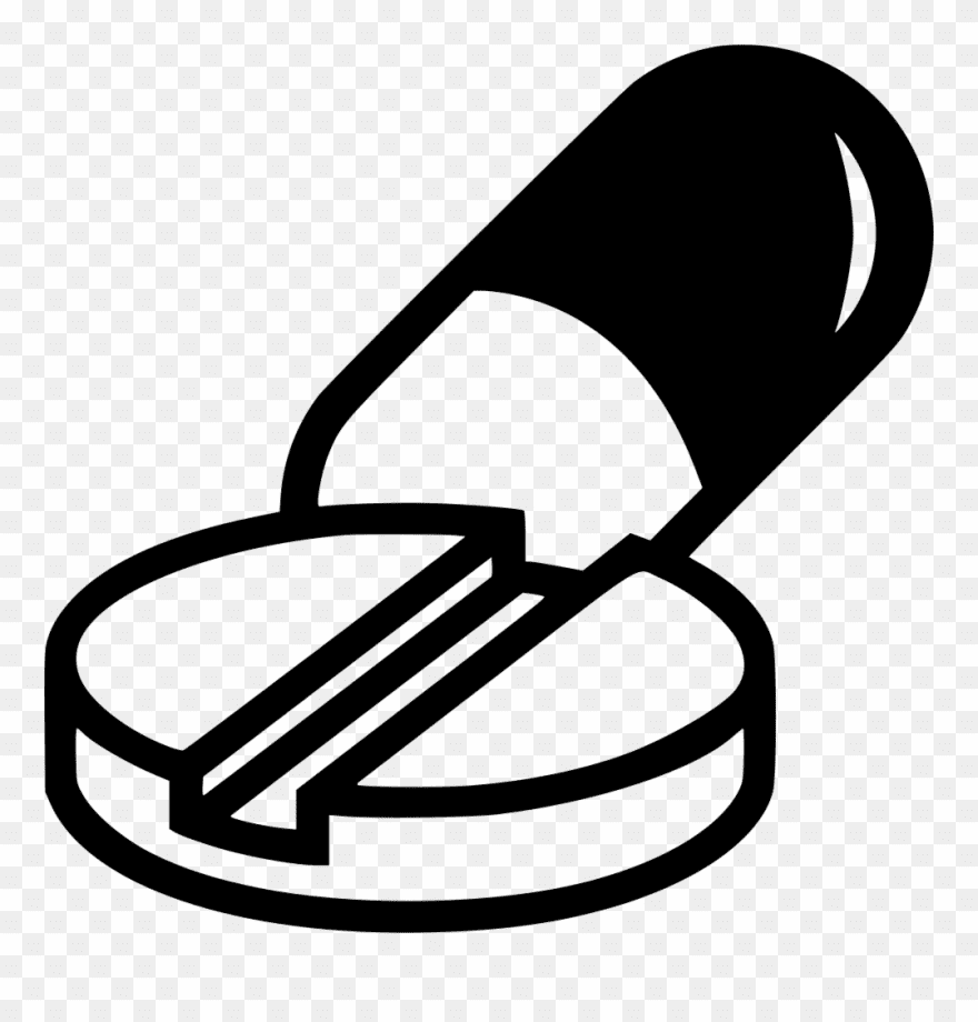 Pills Clipart Black and White