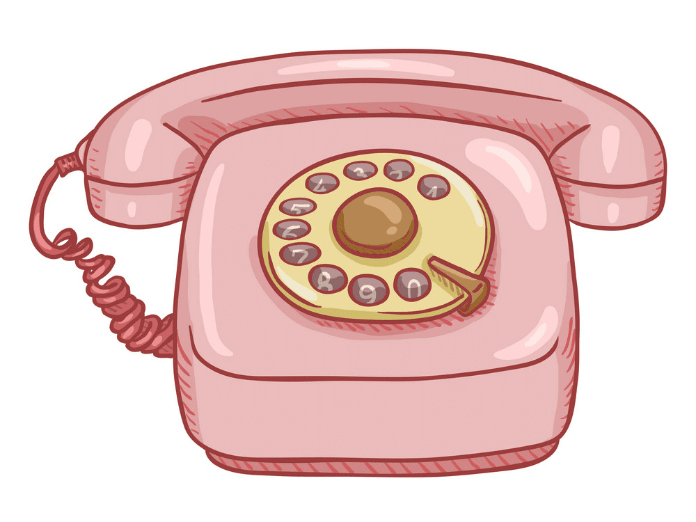 Pink Telephone Clipart