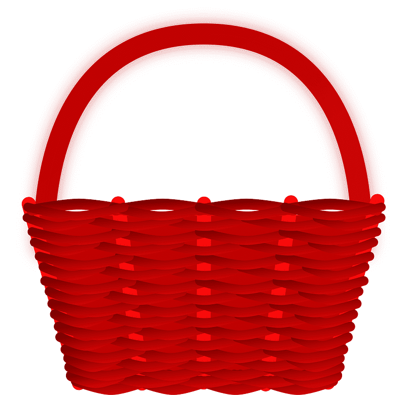 Red Basket Clipart Transparent