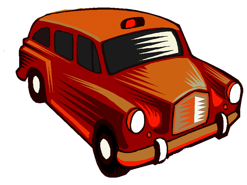 Red Taxi Clipart Transparent