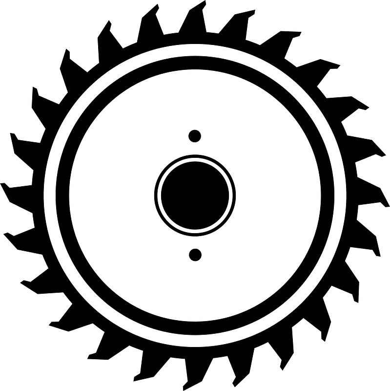 Saw Blade Clipart Black and White