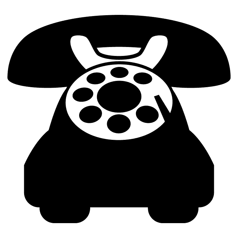 Telephone Clipart Black and White