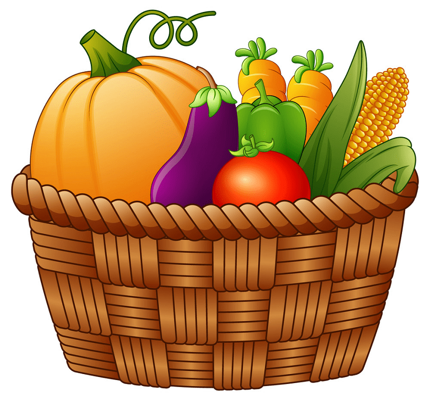 Vegetable Basket Clipart