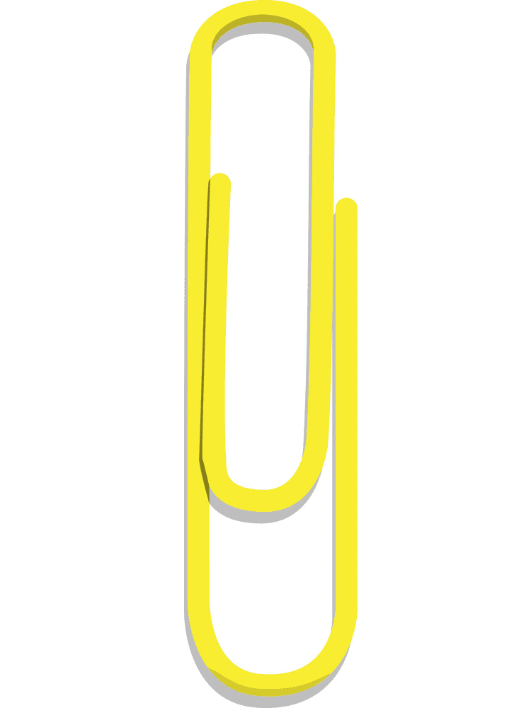 Yellow Paper Clip Clipart