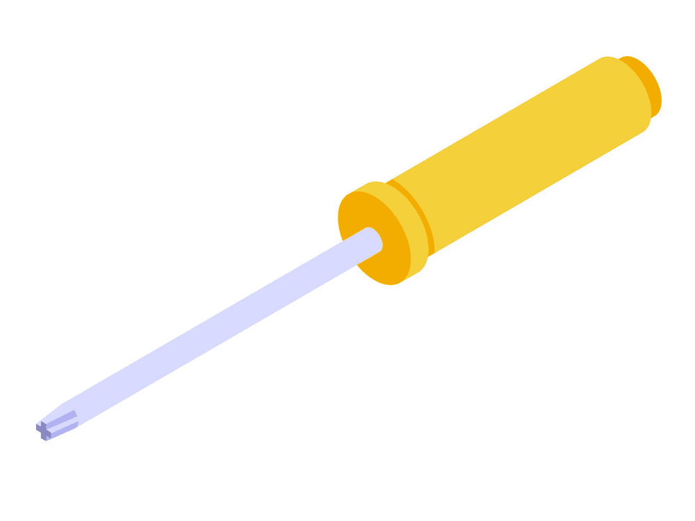 Yellow Screwdriver Clipart