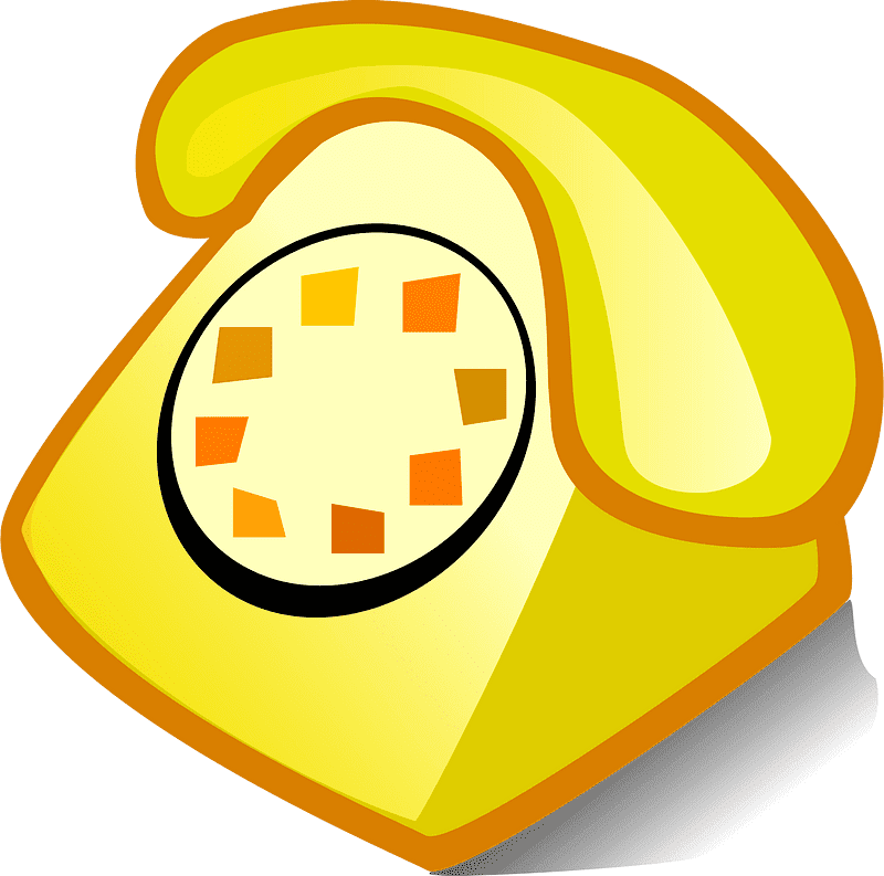 Yellow Telephone Clipart Transparent