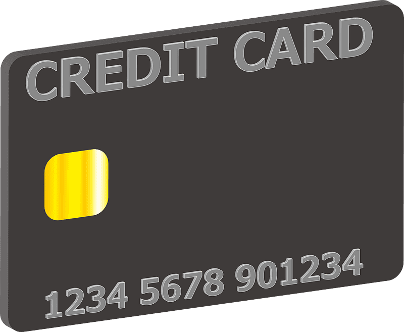 Black Credit Card Clipart Transparent